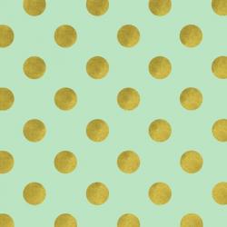 Golden Mint Dots | Obraz na stenu
