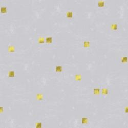 Grey Linen Golden Squares Confetti | Obraz na stenu