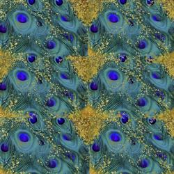 Gold Speckled Peacock Pattern | Obraz na stenu