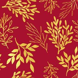 Golden Leaves on Venetian Red | Obraz na stenu
