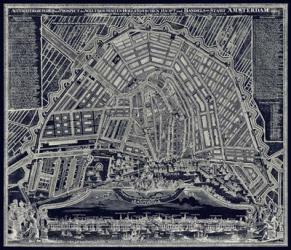 Blueprint Map of Amsterdam 1727 | Obraz na stenu