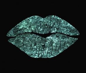 Teal Glitter Kiss | Obraz na stenu