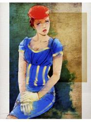 Woman In Blue | Obraz na stenu