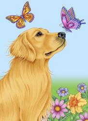 Butterfly And Dog | Obraz na stenu