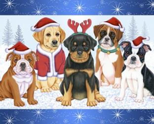 Christmas Pups | Obraz na stenu