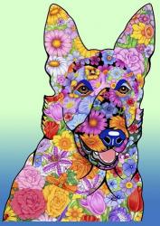 Flowers German Shepherd | Obraz na stenu