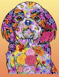 Flowers Shih Tzu | Obraz na stenu