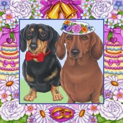 Wedding Dachsunds | Obraz na stenu