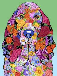 Flowers Basset Hound | Obraz na stenu