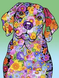 Flowers Beagle | Obraz na stenu