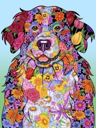Flowers Bernese Mtn Dog | Obraz na stenu