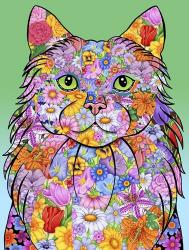 Flowers Maine Coon Cat | Obraz na stenu