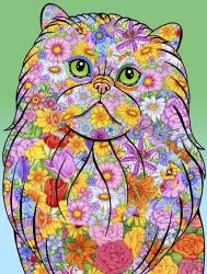 Flowers Persian Cat | Obraz na stenu