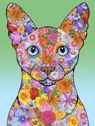 Flowers Siamese Cat | Obraz na stenu