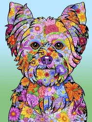 Flowers Yorkie Puppycut | Obraz na stenu