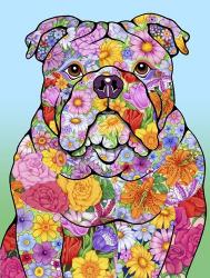 Flowers Bulldog | Obraz na stenu