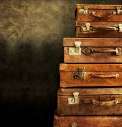 Antique Luggage Suitcases | Obraz na stenu