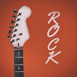 Guitar Head Illustration Red Rock | Obraz na stenu