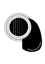 Black and White Minimalist Guitar D | Obraz na stenu