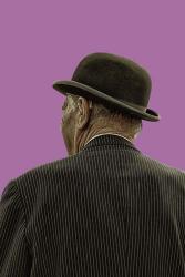 Bowler Hat Man Bodacious Purple | Obraz na stenu