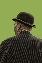 Bowler Hat Man Greenery | Obraz na stenu