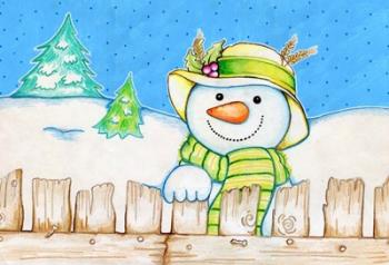 Snowman Fence | Obraz na stenu