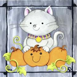 Pumpkins and Kitty 1 | Obraz na stenu
