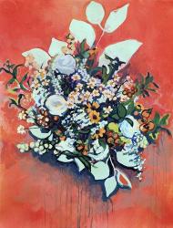 WildFlower on Electric Orange | Obraz na stenu