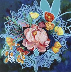 Peony Bouquet Mandala | Obraz na stenu