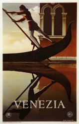 Venezia Venice Man Rowing Gondola | Obraz na stenu