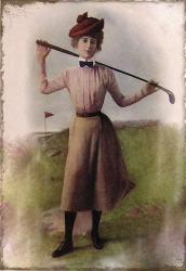 Vintage Lady Golfer | Obraz na stenu