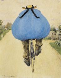 Blue Bicycle Rider | Obraz na stenu