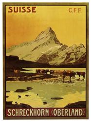 Schreckhorn Oberland Swiss, 1906 | Obraz na stenu