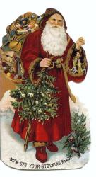 Christmas Stocking Santa | Obraz na stenu