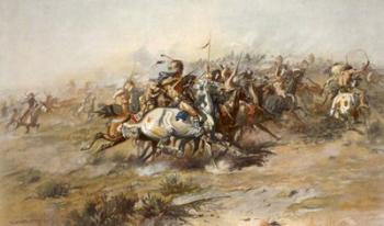 Charles Marion Russell - Custer Fight | Obraz na stenu