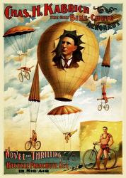 Circus 1882 - Bicycle Parachute Act | Obraz na stenu