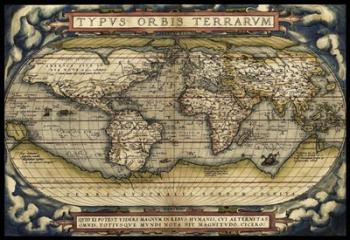 Cosmos-Ortelius World Map 1570 | Obraz na stenu