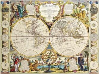 French Map Of The World 1755 | Obraz na stenu