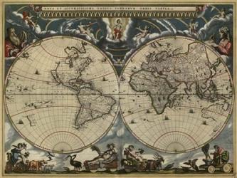 Map of the World by Blaeu 1684 | Obraz na stenu