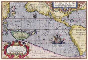 Italian Map Of The Pacific Ocean1589 | Obraz na stenu