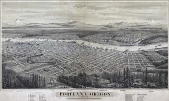 Map Of Portland Oregon 1879 | Obraz na stenu