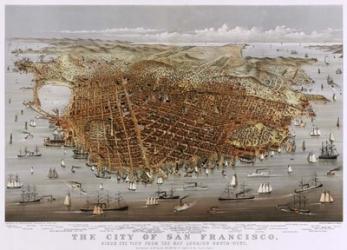 Map Of The City Of San Francisco 1878 | Obraz na stenu