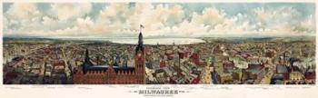 Milwaukee Wisconsin From City Hall Tower 1898 | Obraz na stenu