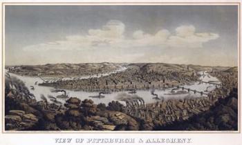 View Of Pittsburgh And Allegheny Pennsylvania 1874 | Obraz na stenu