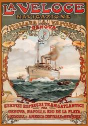 Italian Steamship Travel Ad 1893 | Obraz na stenu