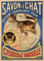 Savon Le Chat Cat Soap ad | Obraz na stenu