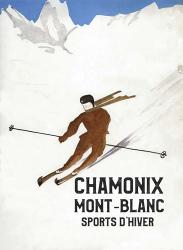 Chamonix Mont-Blanc Alpine Ski Poster from 1930 | Obraz na stenu