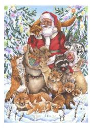 Santa Foxes | Obraz na stenu