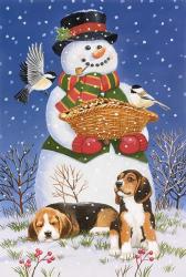 Snowman, Birds and Beagles | Obraz na stenu