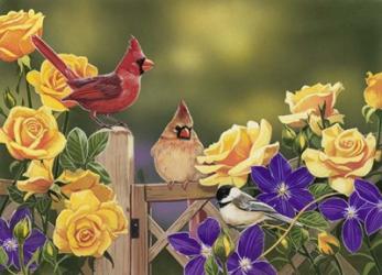 Yellow Roses and Songbirds | Obraz na stenu
